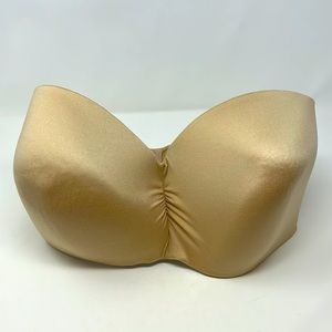Bali Nude Strapless Padded Bra Size 2XL